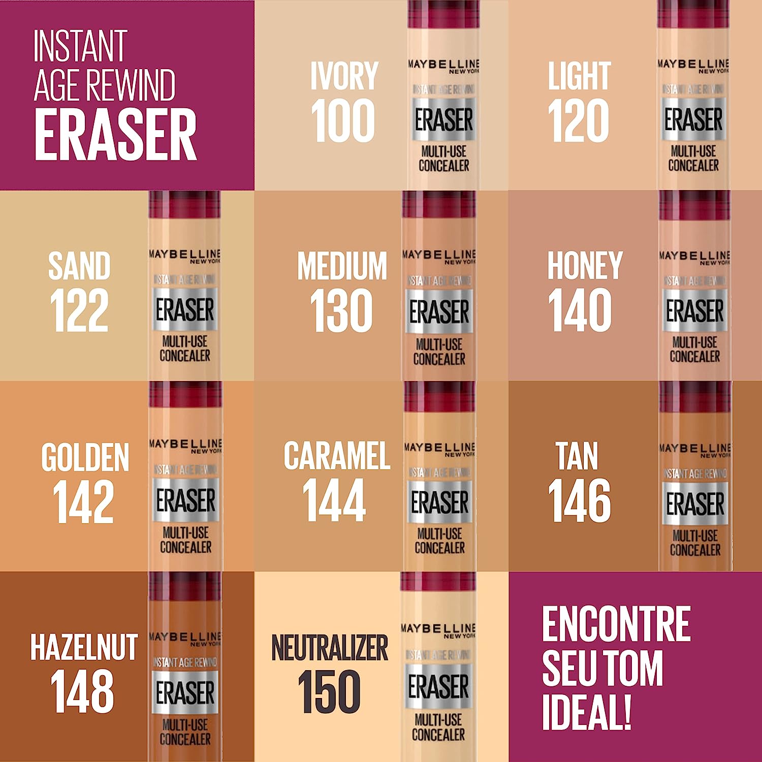 Maybelline Instant Age Rewind Eraser Dark Circles Treatment Multi-Use Concealer, 120, 1 Count (Packaging May Vary) - Image 10